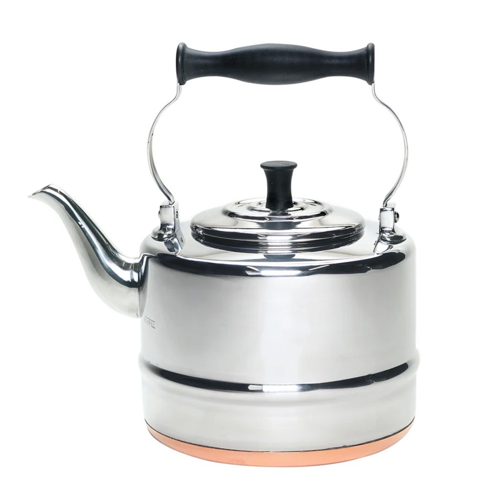 Stainless Steel and Copper-Base 2-Qt. Gooseneck Tea Kettle